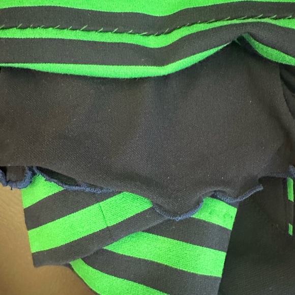 Michael - Michael Kors Striped Navy/Green Stretch Dress Sleeveless/SIZE- XS - Picture 7 of 11